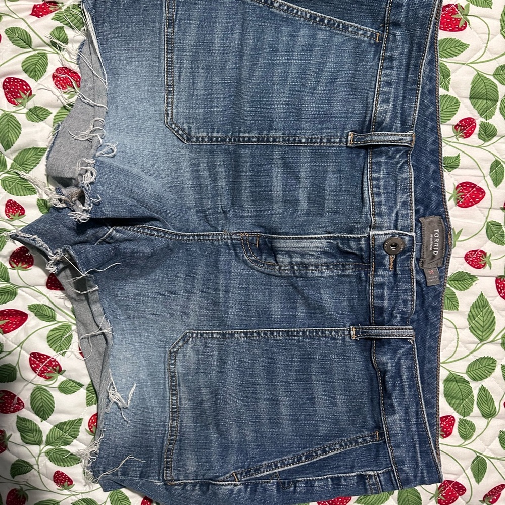 Torrid Blue Jean Shorts Classic Indigo